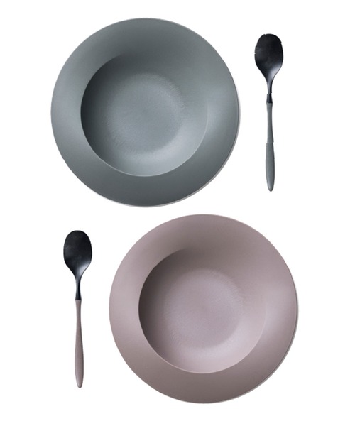 IDEA LABEL（イデアレーベル） 食器 ARAS 深皿とカレースプーンのペア