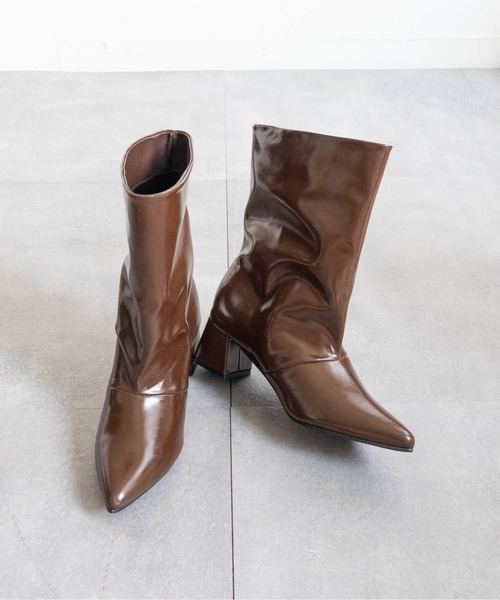 ブーツ ワイドシャフトミドルブーツ レディース : ZOZOTOWN Yahoo!店