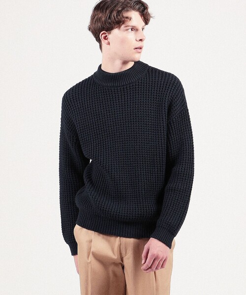 CABaN（キャバン） セーター ニット コットンカシミヤワッフル モック