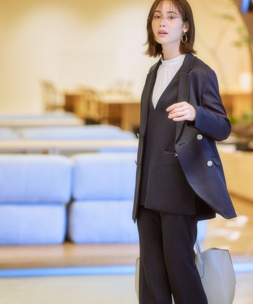 7days Life Styling セットアップ ドビー素材3点セットスーツ（ダブル