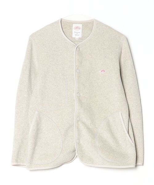 Danton（ダントン） ノーカラージャケット 36 ベージュ レディース