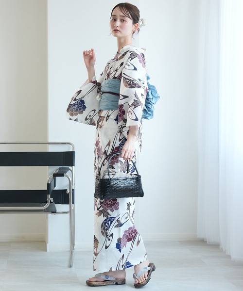 utatane 浴衣 ひとりで着れる！かんたん二部式浴衣セット 国内染色