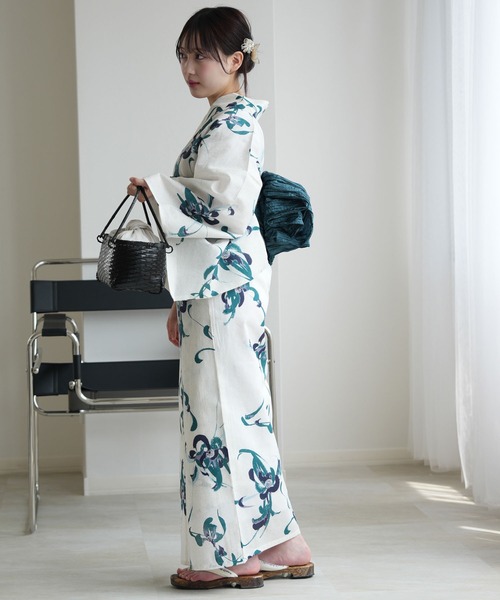 utatane 浴衣 ひとりで着れる！かんたん二部式浴衣セット 国内染色