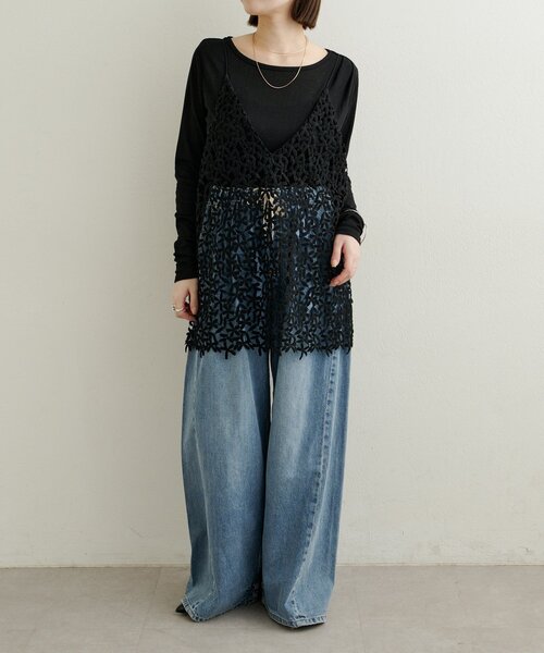 Omekashi（オメカシ） キャミソール レースオーバーキャミソール