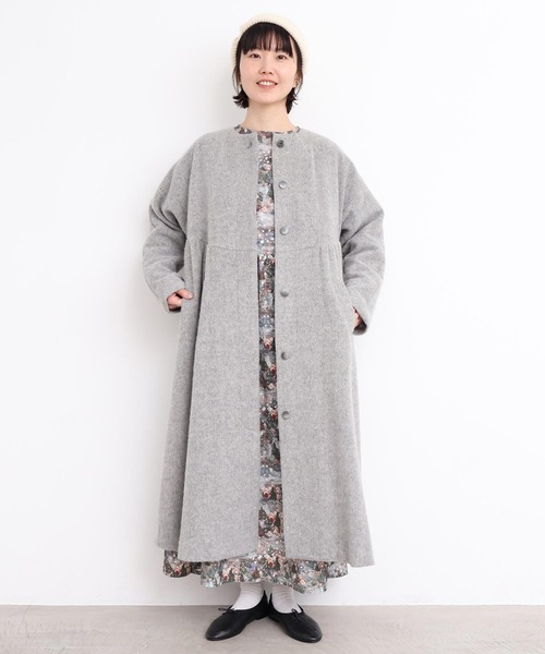 l'atelier du savon（アトリエドゥサボン） ノーカラーコート コート _