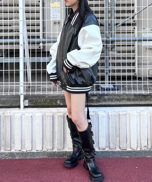 スタジャン 合皮スタジアムジャンパー レディース メンズ : ZOZOTOWN