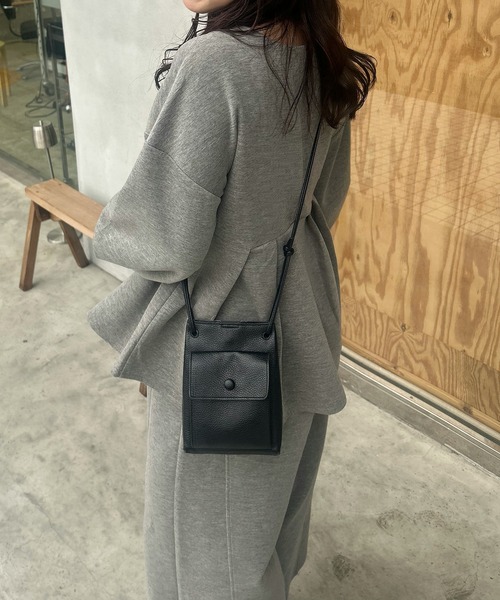 OLUN カーディガン Cocoon peplum cardigan/コクーンペプラム