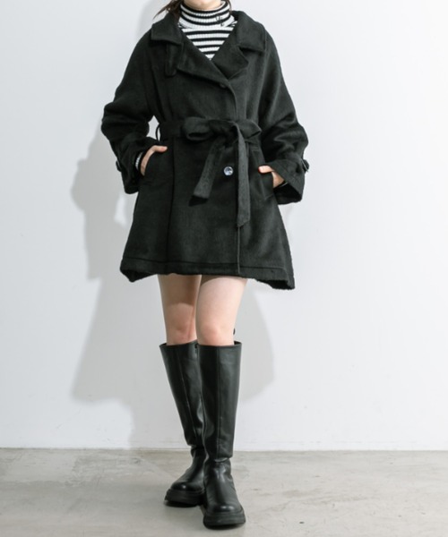 OLIVE des OLIVE（オリーブデオリーブ） ピーコート FREE ブラック
