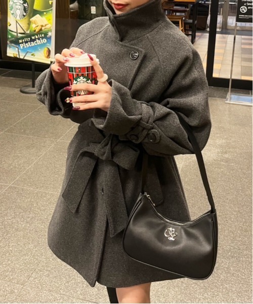 OLIVE des OLIVE（オリーブデオリーブ） ピーコート FREE ブラック