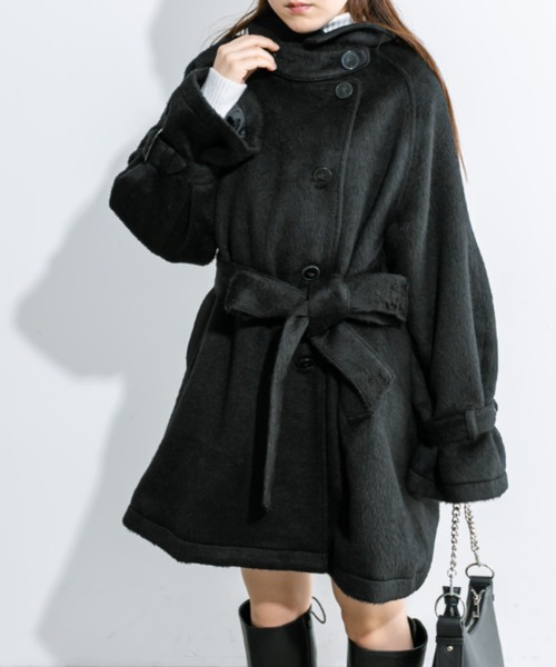 OLIVE des OLIVE（オリーブデオリーブ） ピーコート FREE ブラック