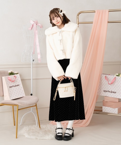 apres jour（アプレジュール） コート アウター リボンビジュー