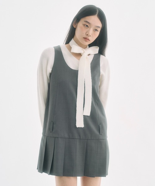 FEKETE（フェケテ） ワンピース low waist mini pleats dress / ロー