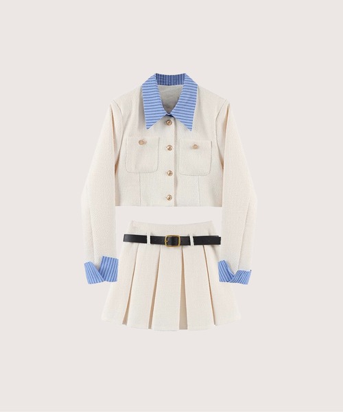 LA POMME petit（ラポミ・プチ） セットアップ 新色登場！ベルト付き