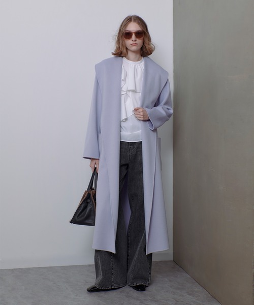 allureville（アルアバイル） トレンチコート コート カシミヤ混リバー