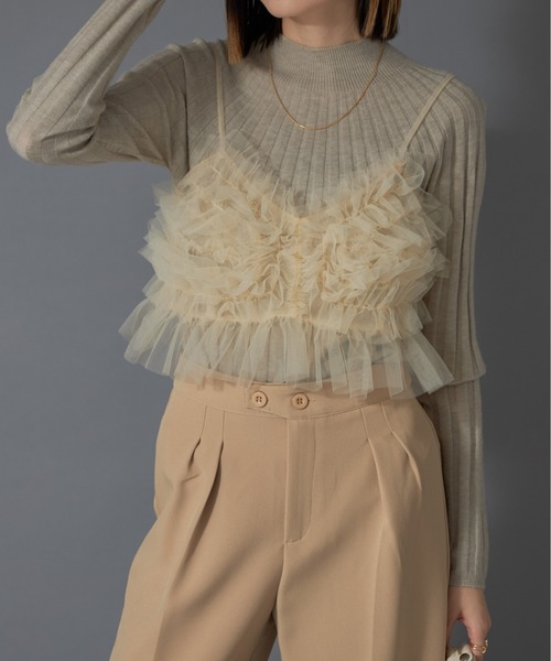 each alchemist キャミソール チュールビスチェキャミ : ZOZOTOWN