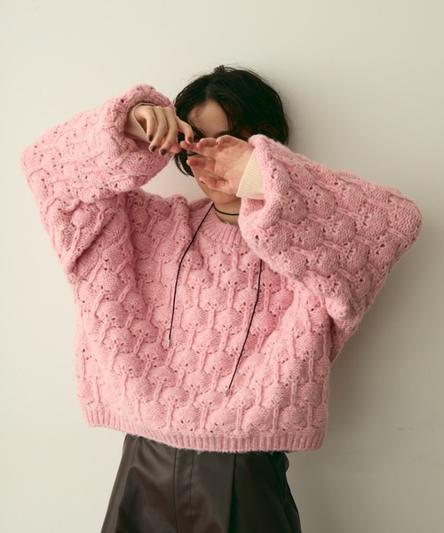 Trish（トリッシュ） ニット セーター ウール混ヘキサゴンニット