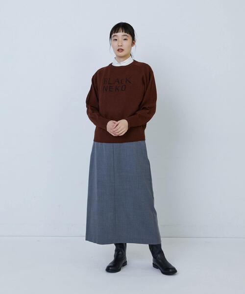 LOISIR ニット セーター インターシャニットプルオーバー レディース