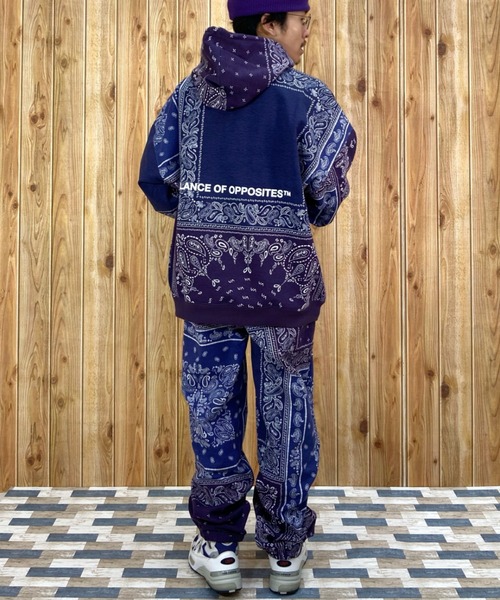 RVCA（ルーカ） メンズ パーカー オーバーサイズ ペイズリーパーカー