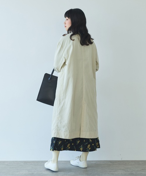 bulle de savon（ビュルデサボン） ステンカラーコート コート 強撚