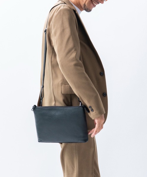 MURA（ムラ） ショルダーバッグ フルグレインレザー スキミング防止