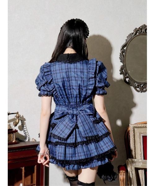 NOEMIE（ノエミー） ワンピース レースアップサスペンダーティアード