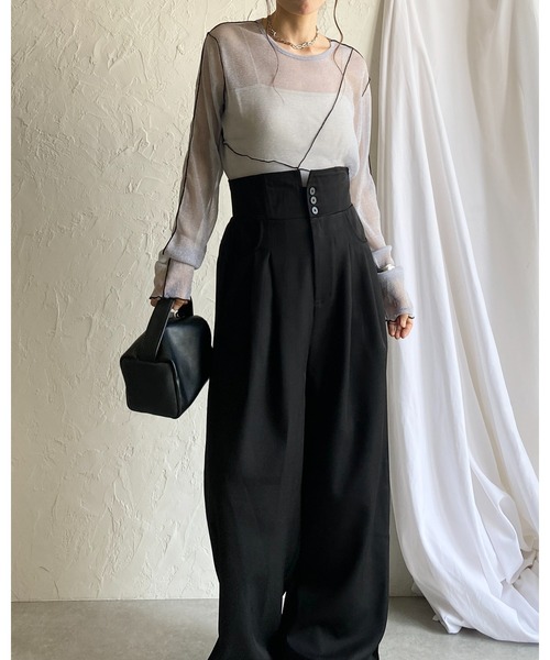 She's Closet サロペット オーバーオール ハイウエストコルセット