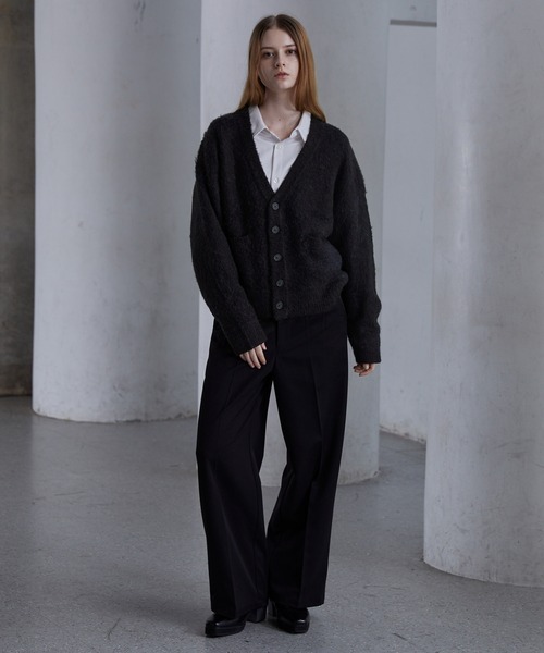 CLEL（クレイル） カーディガン 「CLEL」Alpaca Blend Shaggy V-Neck