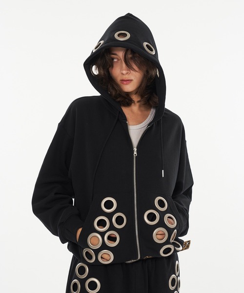 WISH FOR EVER（ウィッシュフォーエバー） パーカー EYELET DESIGN