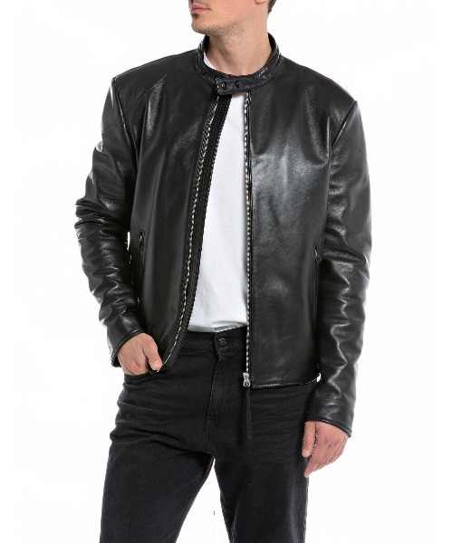 REPLAY（リプレイ） 革ジャン ライダース ラムレザーバイカー