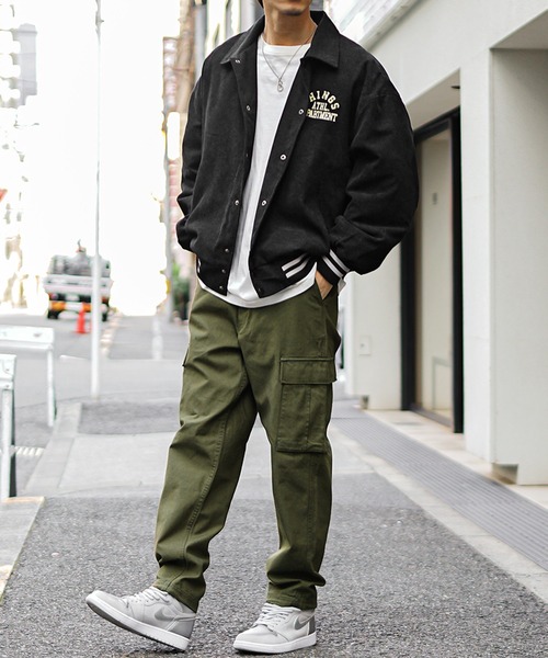 joker（ジョーカー） スタジャン コーデュロイ襟付きキルティング