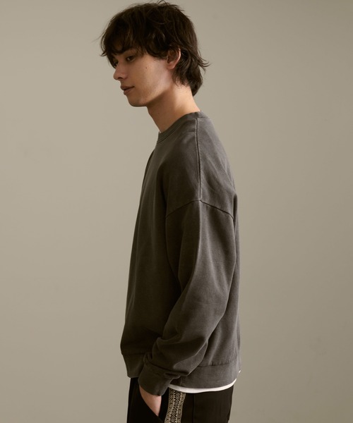 Revo. トレーナー スウェット ピグメント加工 CVC 裏起毛 スウェット