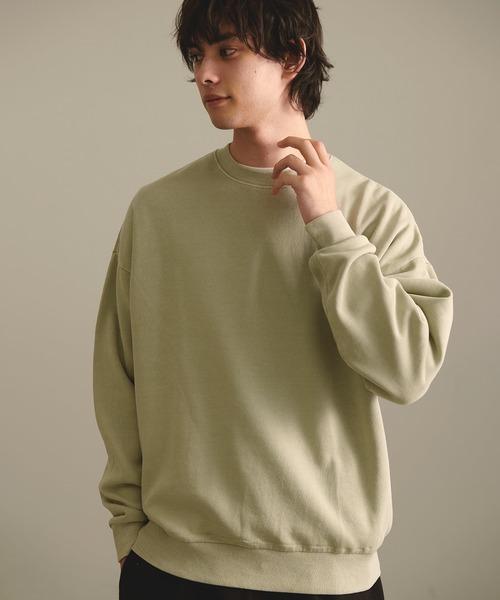 Revo. トレーナー スウェット ピグメント加工 CVC 裏起毛 スウェット