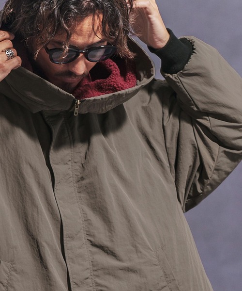 Jih Nunc（ジーヌンク） ナイロンジャケット mj10141- 裏ボアナイロン