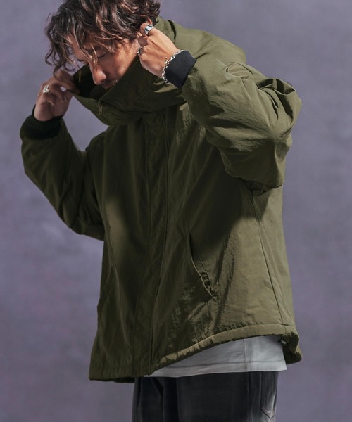 Jih Nunc（ジーヌンク） ナイロンジャケット mj10141- 裏ボアナイロン