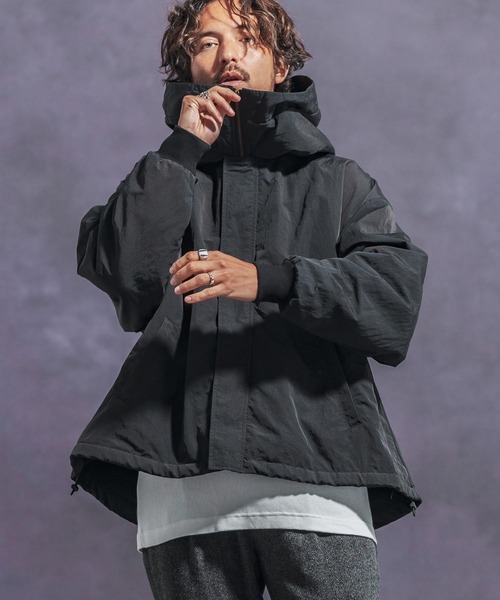 Jih Nunc（ジーヌンク） ナイロンジャケット mj10141- 裏ボアナイロン