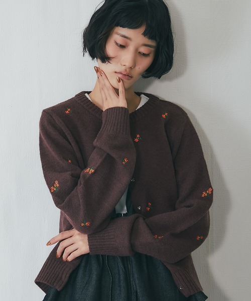 カーディガン 花柄刺繍カーディガン レディース : ZOZOTOWN Yahoo!店