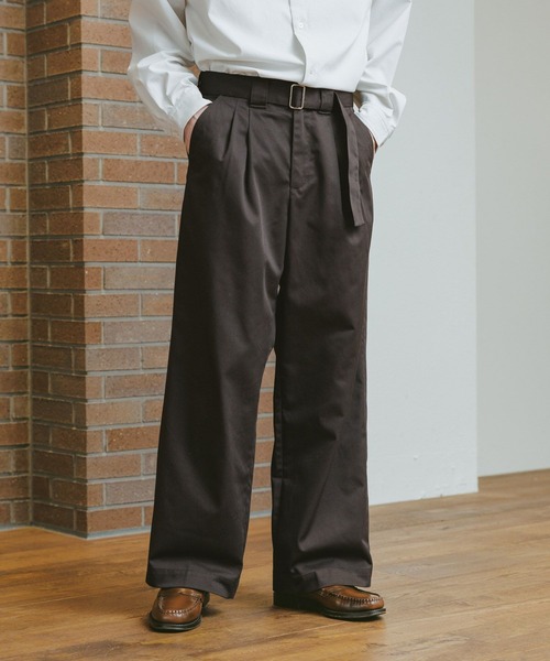 RAGEBLUE（レイジブルー） チノパン ベルト付きチノワイドストレート
