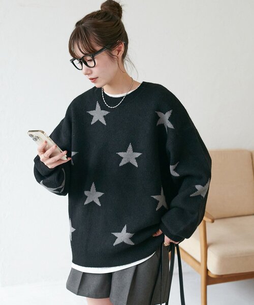 NEIGHBORHOOD】ネイバーフット ジャガードニット 五芒星柄セーター