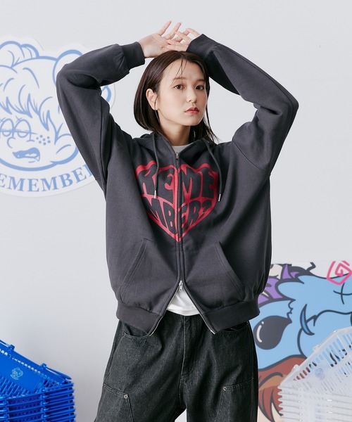 Remember. パーカー Remember LOVE Zip Hoodie / リメンバーラブジップ