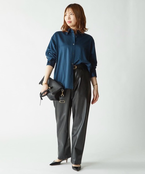 1er Arrondissement ブラウス シャツ ウールサテンシャツ レディース