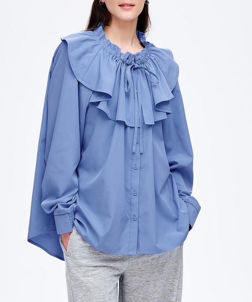 coca（コカ） チュニック ビックカラーチュニックブラウス : ZOZOTOWN