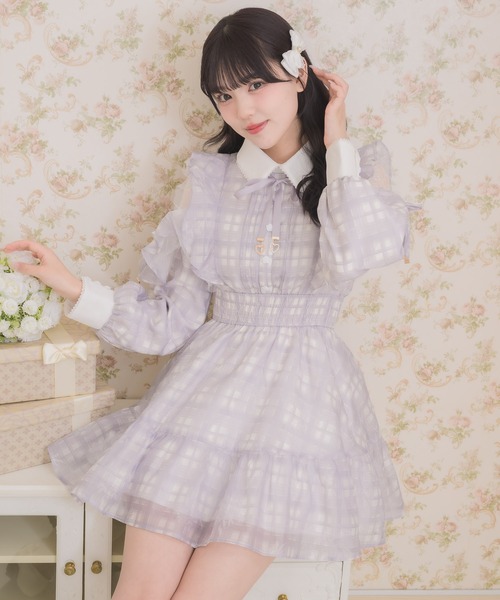 ROJITA（ロジータ） ワンピース 花柄チェックミニワンピース