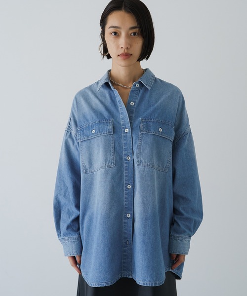 Loungedress（ラウンジドレス） ブラウス シャツ オーバーデニムシャツ