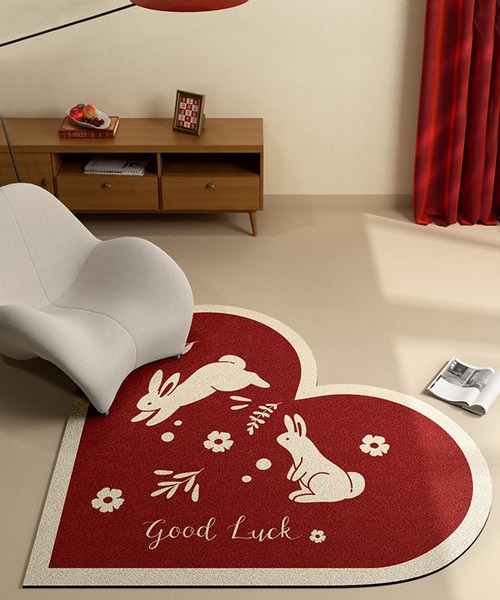 aimoha（アイモハ） ラグ ラグマット ハートシェイプラグカーペット