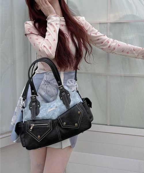 FREE STYLISTS ショルダーバッグ バッグ Y2K レトロ アウトポケットBAG