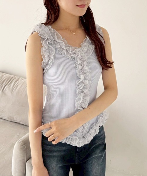 one after another NICE CLAUP キャミソール フリルキャミソール