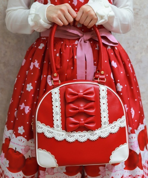 Chalmiere（シャルミエール） ボストンバッグ ガーリーリボンボストン