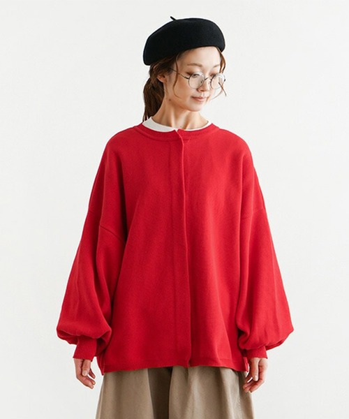 SOLAMONAT（ソラモナ） カーディガン ウエハースニットワイド