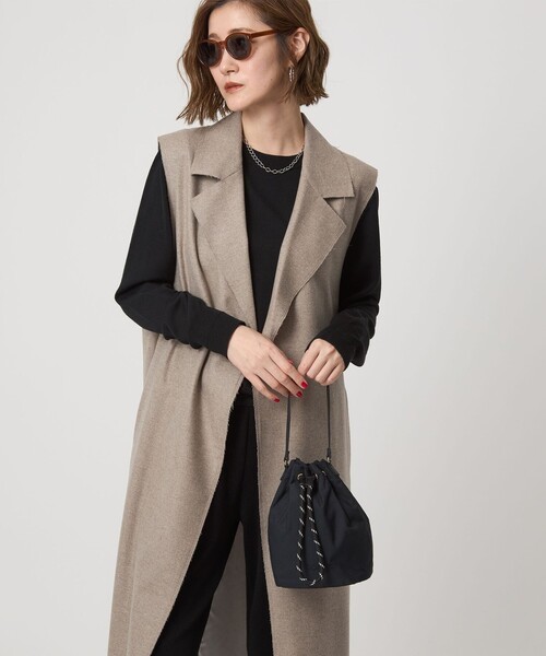 conte ハンドバッグ 「conte」ドローストリング バッグ BLACK