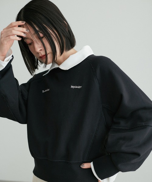 ADAM ET ROPE'（アダムエロペ） トレーナー スウェット スリットリブ